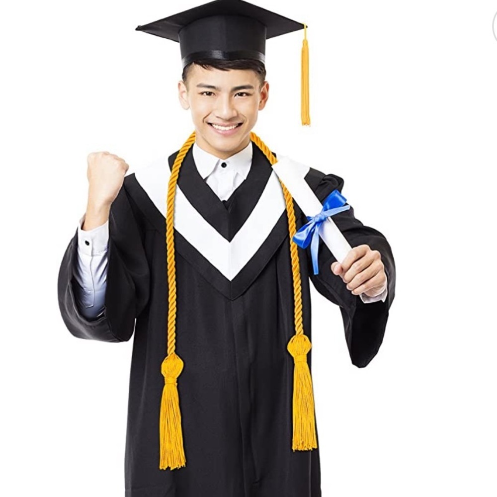 Graduation Cords Honor Tassels Cord‎ Yarn Honor for Students (Gold)